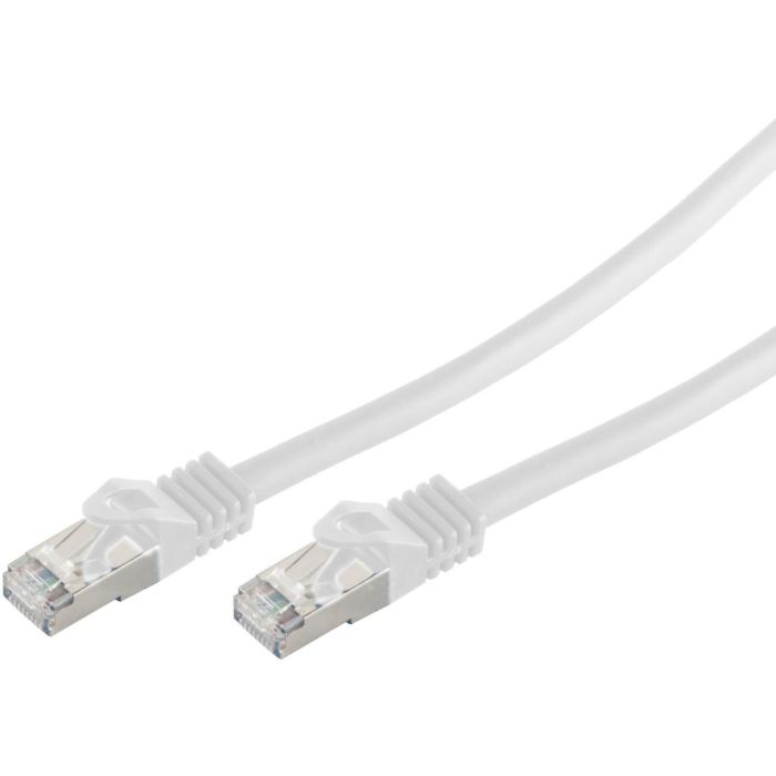 Cable de Red Patch CAT7 RJ45 S/FTP PiMF 0.5m Blanco