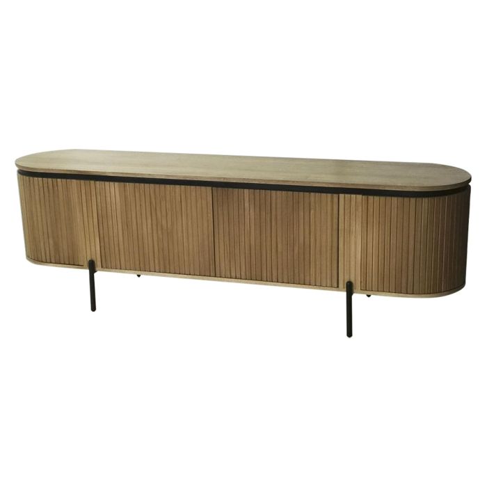 Mueble Tv Balines DKD Home Decor Natural Negro 40 x 55 x 180 cm 2 Mueble Tv Balines DKD Home Decor Natural Negro 40 x 55 x 180 cm 2