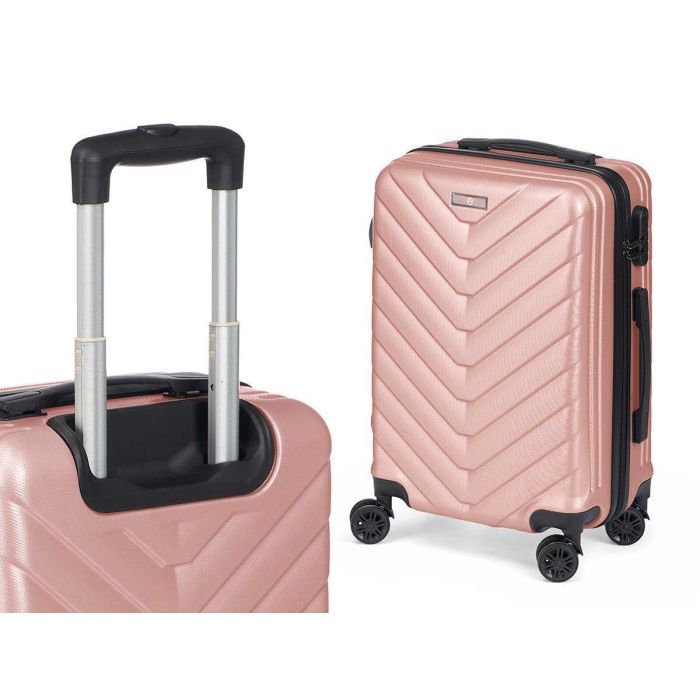 Set 3 Maletas ABS Rosa Arte Regal - 49x74.5x28 cm, 67x45x26 cm, 57x38x23 cm 2 Set 3 Maletas ABS Rosa Arte Regal - 49x74.5x28 cm, 67x45x26 cm, 57x38x23 cm 2