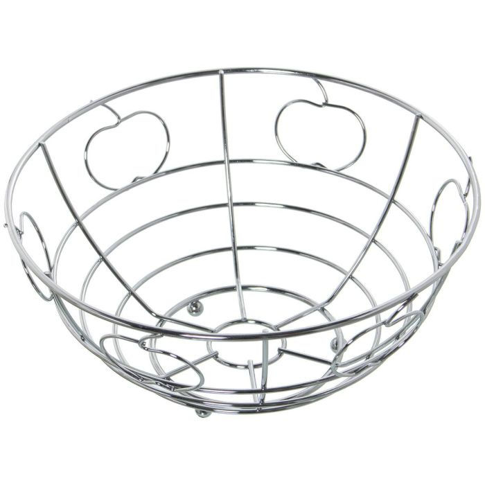 Frutero Alexandra House Living Plateado Metal Cromado 24 x 12 x 24 cm