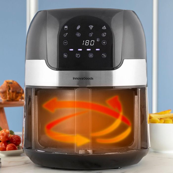 Freidora de Aire InnovaGoods Fryinn 3500 Negro 1400 W 3,5 L Acero Inoxidable 14 Freidora de Aire InnovaGoods Fryinn 3500 Negro 1400 W 3,5 L Acero Inoxidable 14