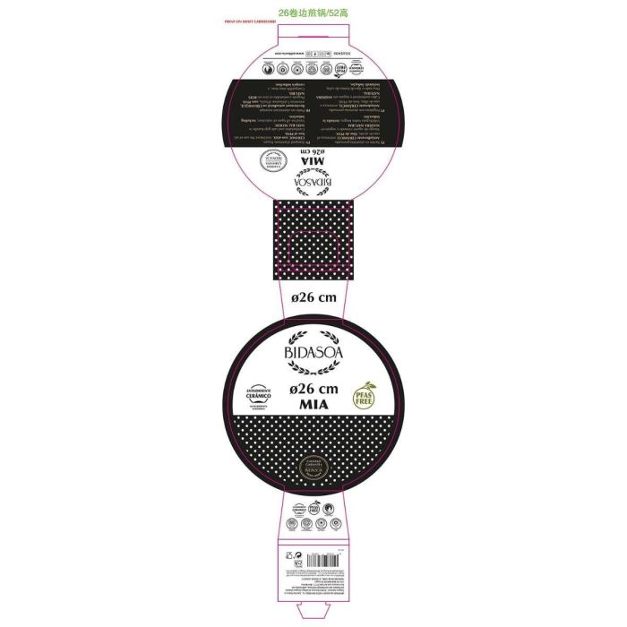 Sartén Aluminio Mia Bidasoa 26 cm (6 Unidades) 3