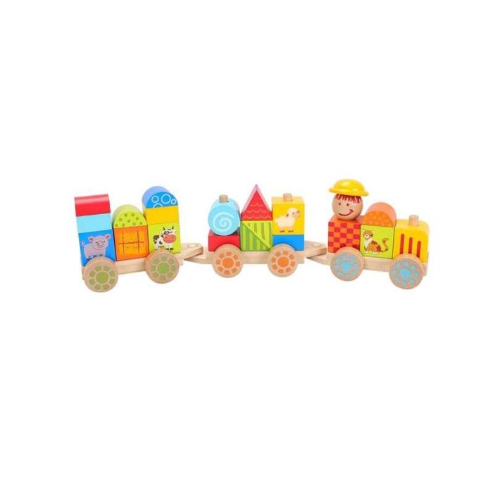Tren de madera 23 piezas.38x9.50x7.50 cm 3 Tren de madera 23 piezas.38x9.50x7.50 cm 3