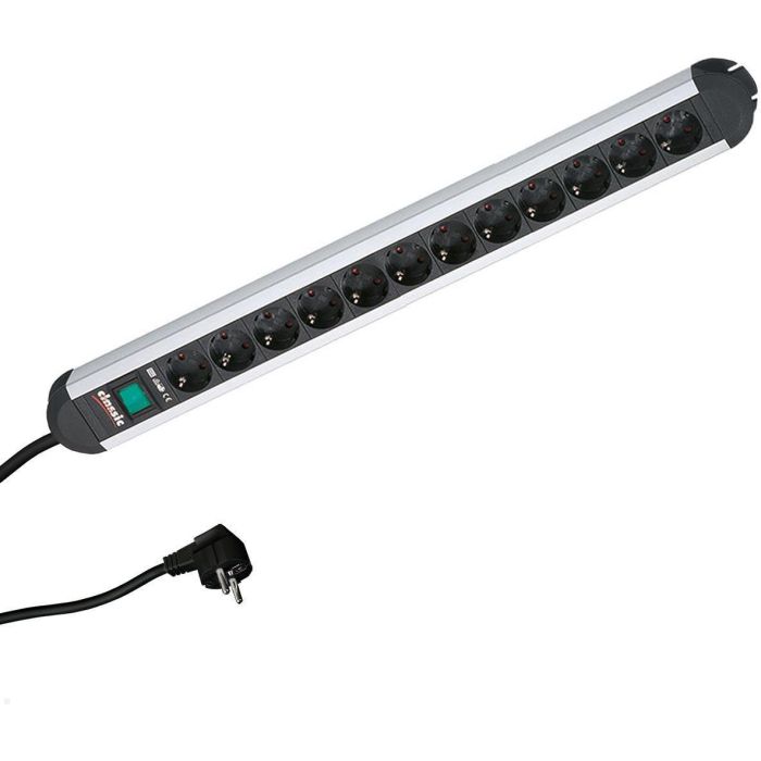 BACHMANN Steckdosenleiste ALU 12fach 45deg mit Schalter 1,75m 0 BACHMANN Steckdosenleiste ALU 12fach 45deg mit Schalter 1,75m 0