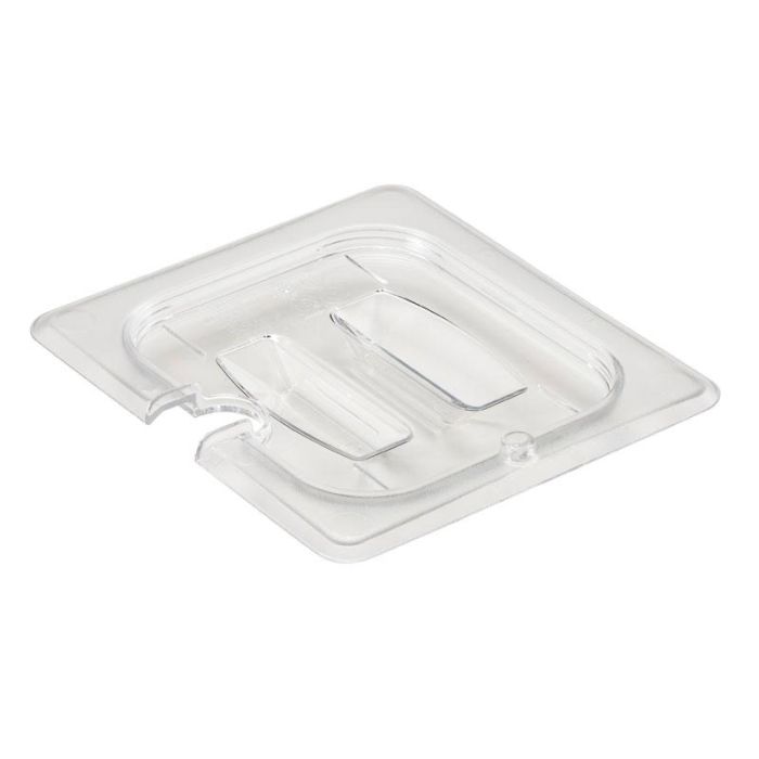 CAMBRO 60CWCHN-135 - Tapa con muesca y asa GN 1/6 - 16,2 x 17,6 cm - Transparente - Venta 1 unidad.