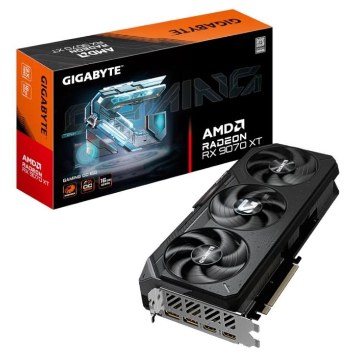 GIGABYTE GV-R9070XTGAMING OC-16GD Tarjeta Gráfica AMD Radeon RX 9070 XT 16GB GDDR6 PCI-E 5.0 WINDFORCE RGB Doble BIOS 0 GIGABYTE GV-R9070XTGAMING OC-16GD Tarjeta Gráfica AMD Radeon RX 9070 XT 16GB GDDR6 PCI-E 5.0 WINDFORCE RGB Doble BIOS 0