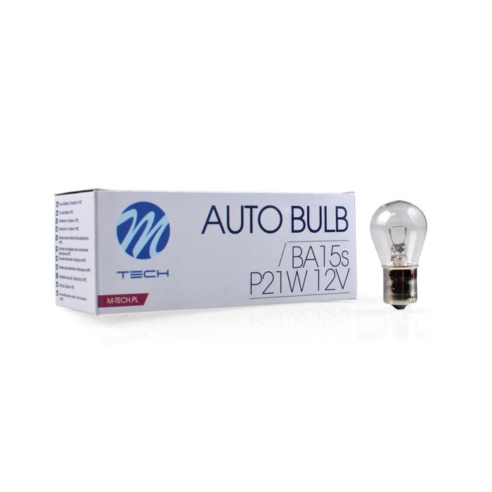 Lámpara M-Tech Ba15S 12 V-21 W S25 cLear | 10 Unidades MTECZ14 Lámpara M-Tech Ba15S 12 V-21 W S25 cLear | 10 Unidades MTECZ14