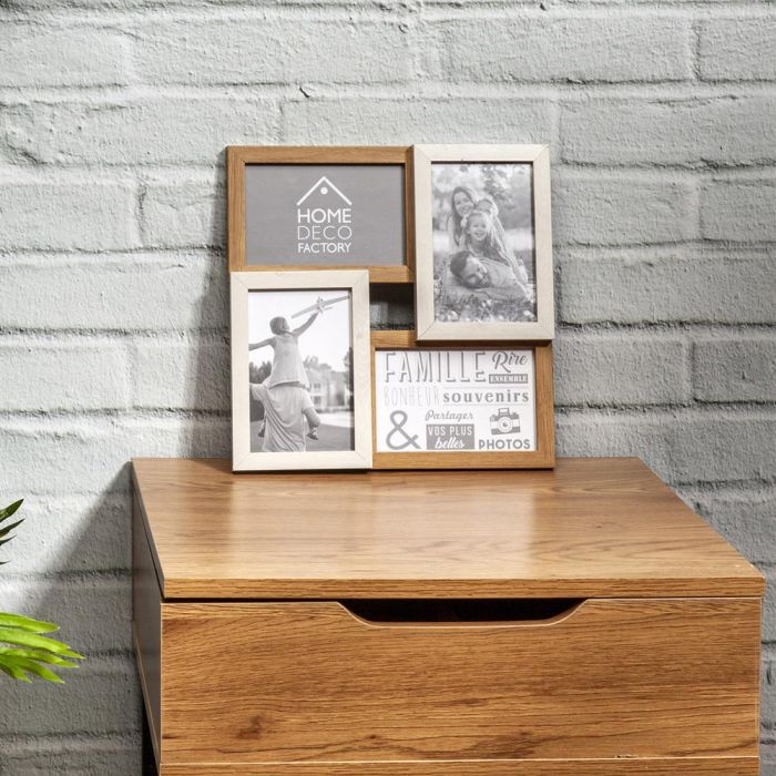 Home Deco Factory Marco Fotos Colección Essentiel Madera Blanco para 4 Fotos 10x15 cm 4 Home Deco Factory Marco Fotos Colección Essentiel Madera Blanco para 4 Fotos 10x15 cm 4