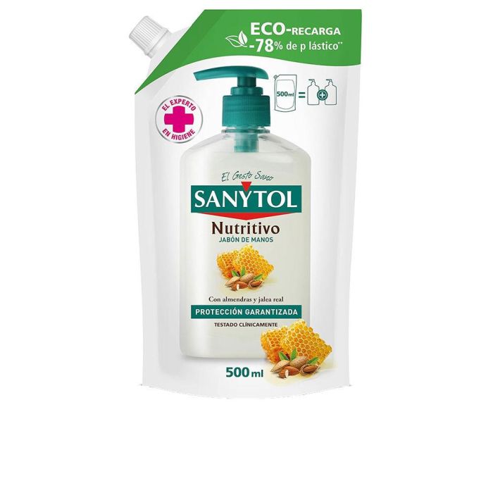 Sanytol Jabón de Manos Antibacteriano Nutritivo Recambio Eco Pack 500 ml 0 Sanytol Jabón de Manos Antibacteriano Nutritivo Recambio Eco Pack 500 ml 0