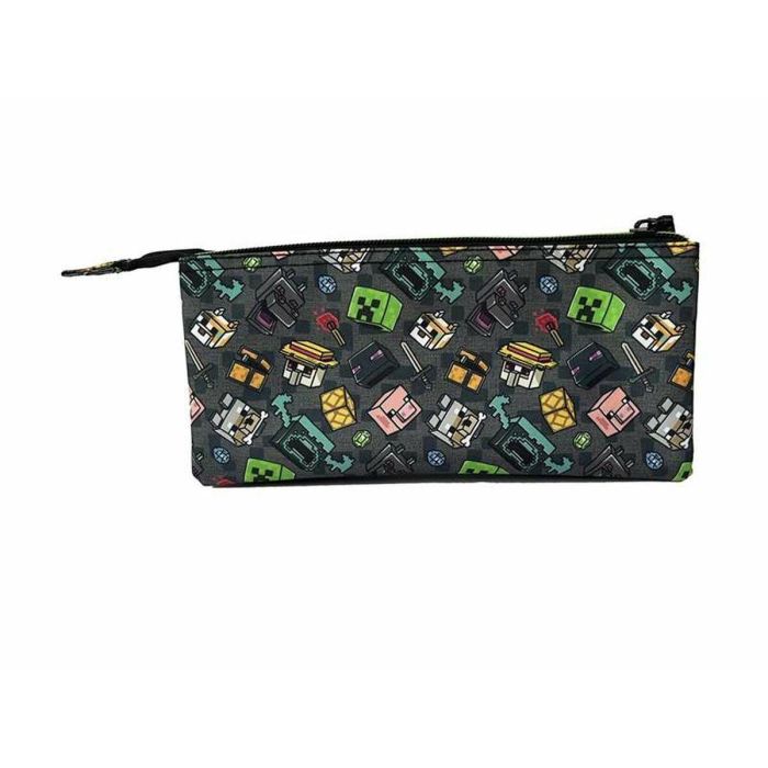 Minecraft Estuche Escolar Pixel 25 Triple para Niños, Interior Totalmente Forrado y Personalizado, Textil 9x23x9 cm 0 Minecraft Estuche Escolar Pixel 25 Triple para Niños, Interior Totalmente Forrado y Personalizado, Textil 9x23x9 cm 0