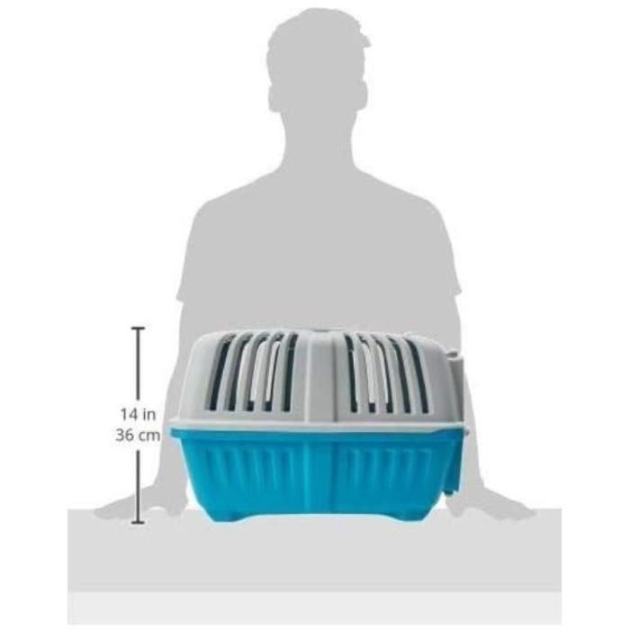 Kruuse Transportin Pratiko Para Maletero, Plástico Resistente con Asas y Puerta de Metal, Ventilación Excelente, 48x31,5x33 cm 5 Kruuse Transportin Pratiko Para Maletero, Plástico Resistente con Asas y Puerta de Metal, Ventilación Excelente, 48x31,5x33 cm 5