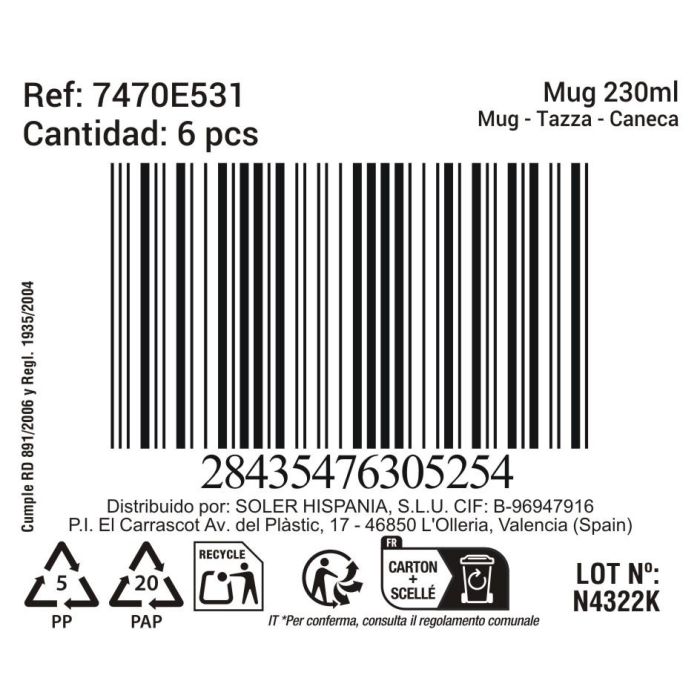 Mug 230 ml Black Clay - Inde (36 Unidades) 3