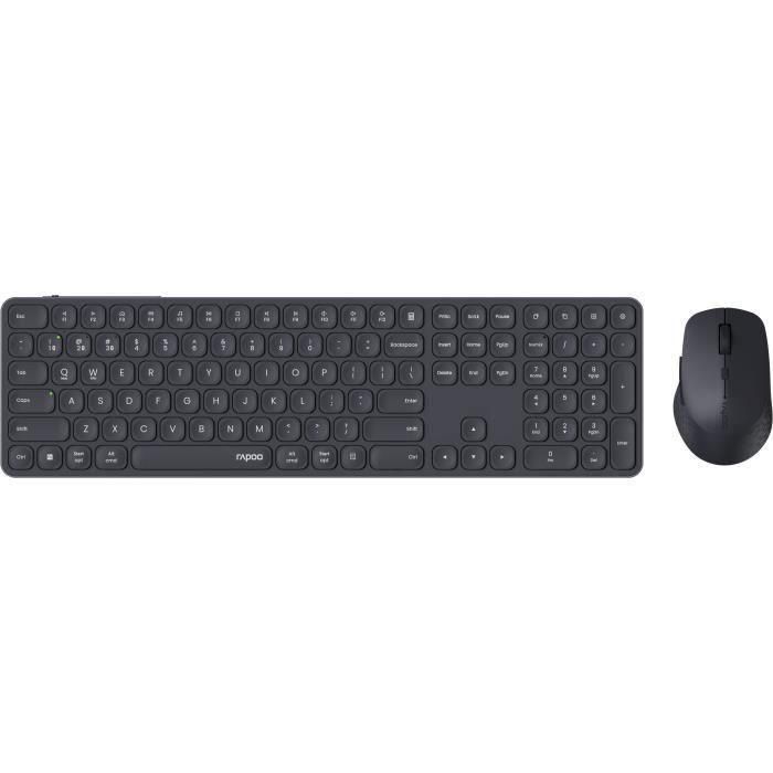 Rapoo 9810M Combo Teclado y Ratón Inalámbrico Multimodo Gris Oscuro 0 Rapoo 9810M Combo Teclado y Ratón Inalámbrico Multimodo Gris Oscuro 0