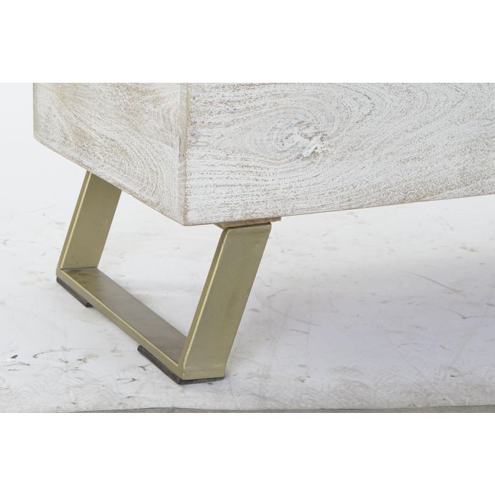 Baul Moderno DKD Home Decor Blanco Dorado 40 x 52 x 116 cm 3 Baul Moderno DKD Home Decor Blanco Dorado 40 x 52 x 116 cm 3