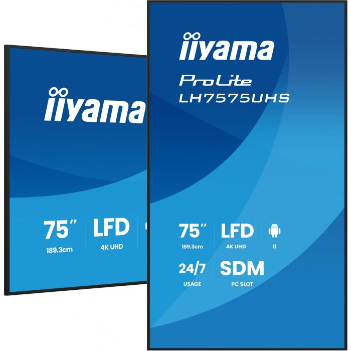 IIYAMA LH7575UHS-B2AG Pantalla 75" 4K UHD IPS LCD 24/7 con Android 11 y Wifi para Señalización Digital 0 IIYAMA LH7575UHS-B2AG Pantalla 75" 4K UHD IPS LCD 24/7 con Android 11 y Wifi para Señalización Digital 0