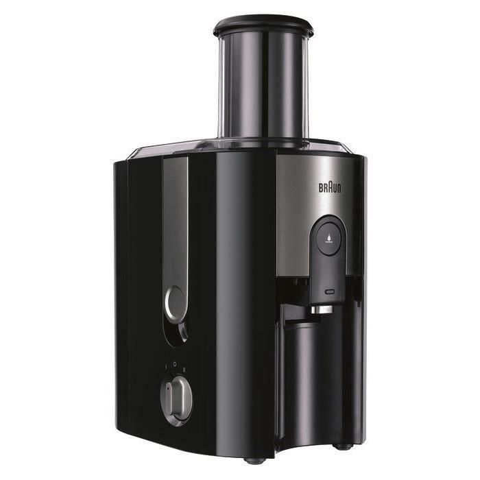 Braun J500 MultiQuick 5 Centrífuga 900W, sistema prensado rápido, chimenea 75mm, 2 velocidades, antigoteo, jarra 1.25L - Negro 1