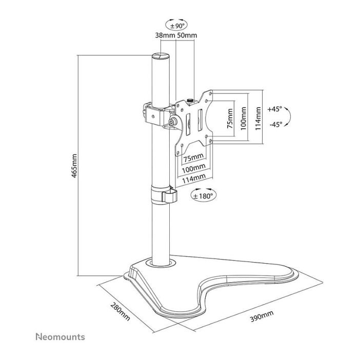 Soporte de Mesa para Pantalla Neomounts FPMA-D550SBLACK Negro Multicolor 32" 13" Soporte de Mesa para Pantalla Neomounts FPMA-D550SBLACK Negro Multicolor 32" 13"
