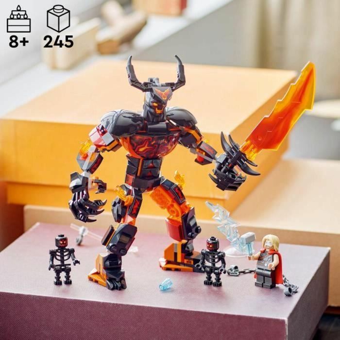 LEGO Marvel 76289 Minifigura para construir de Thor vs. Surtur, set de superhéroe 3