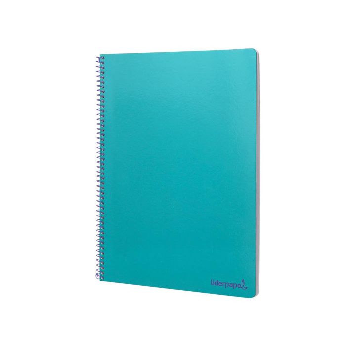 Cuaderno Espiral Liderpapel Folio Smart Tapa Blanda 80H 60 gr Cuadro 4 mm Con Margen Color Turquesa 10 unidades 5