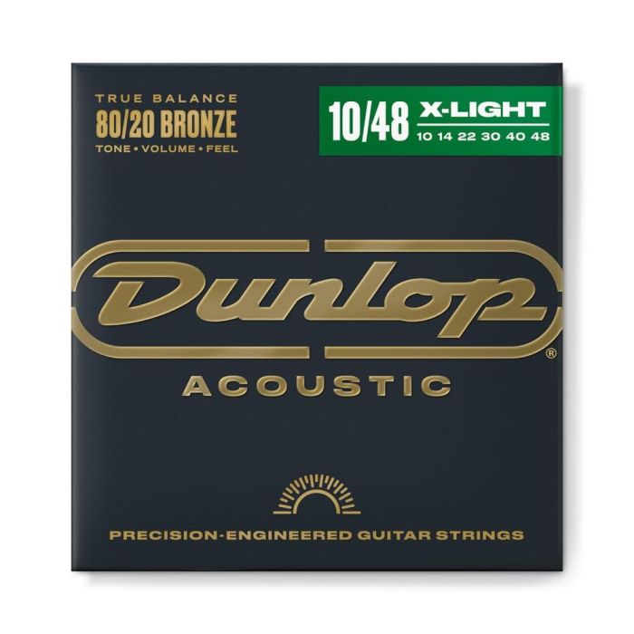 Dunlop Juego Acústica Bronze 80/20 Extra Light 10-48 para Guitarra