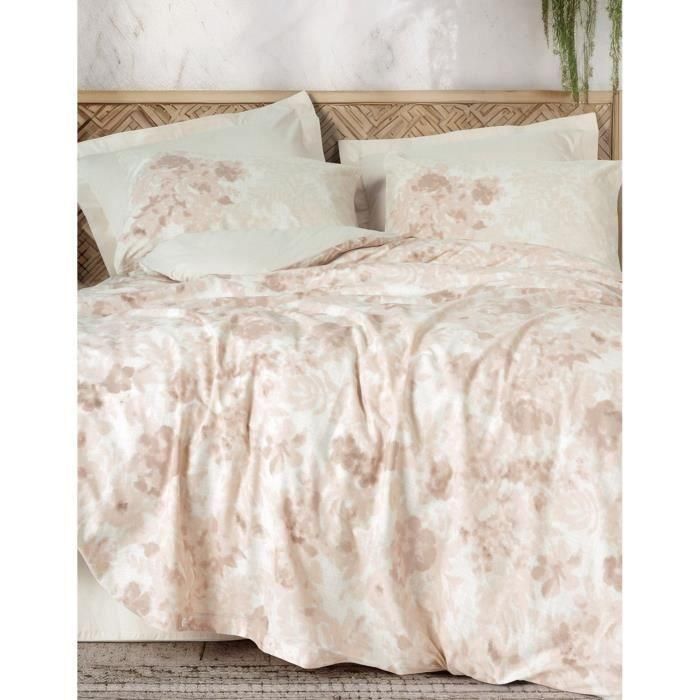 Juego de cama - 1 funda nórdica 220x240 cm + 2 fundas de almohada 60x60 cm - 100% algodón - Beige 3 Juego de cama - 1 funda nórdica 220x240 cm + 2 fundas de almohada 60x60 cm - 100% algodón - Beige 3