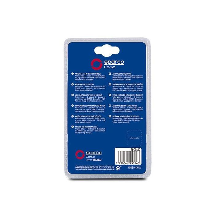 Sparco SPC1417 Antena y 5 Válvulas de Aluminio Cs6 2