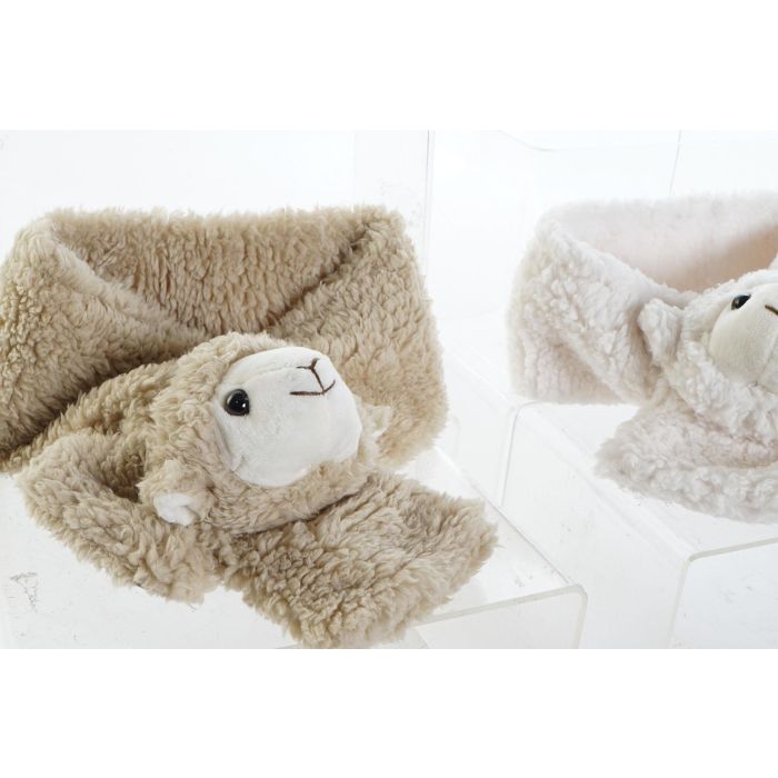 DKD Home Decor Bufanda Kids Ovejitas de Poliéster Blanco Marrón Claro 75 cm - Pack 4 Unidades 1 DKD Home Decor Bufanda Kids Ovejitas de Poliéster Blanco Marrón Claro 75 cm - Pack 4 Unidades 1