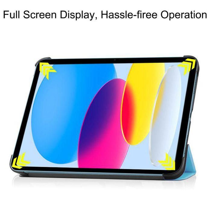 CoreParts For Apple iPad 10th Gen 10.9-inch (2022) Tri-fold Caster Hard Shell Cover with Auto Wake Function - Sky Blue 3 CoreParts For Apple iPad 10th Gen 10.9-inch (2022) Tri-fold Caster Hard Shell Cover with Auto Wake Function - Sky Blue 3
