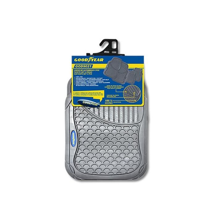 Alfombra Goma Gris 4 Piezas Goodyear Cs4 GOD9021 1 Alfombra Goma Gris 4 Piezas Goodyear Cs4 GOD9021 1