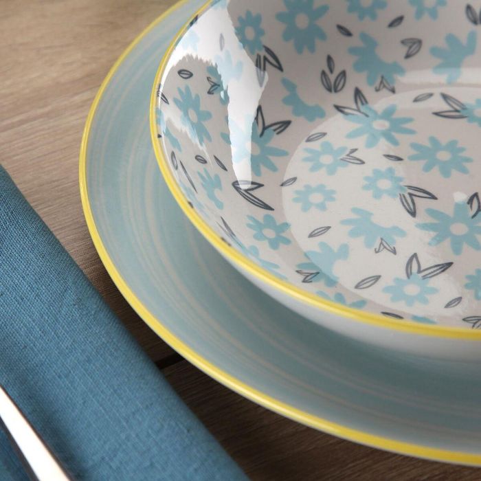 Vajilla 18 Piezas Breeze Azul Versa - Porcelana, Plato 26.5 cm, 20 cm, 19 cm (2 Unidades) 1 Vajilla 18 Piezas Breeze Azul Versa - Porcelana, Plato 26.5 cm, 20 cm, 19 cm (2 Unidades) 1
