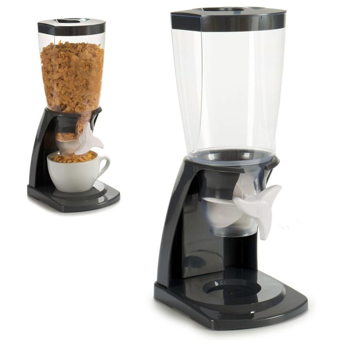 Dispensador Cereales Plastico Gris 4,5L Kinvara 16X40CM (6 Unidades) 1 Dispensador Cereales Plastico Gris 4,5L Kinvara 16X40CM (6 Unidades) 1