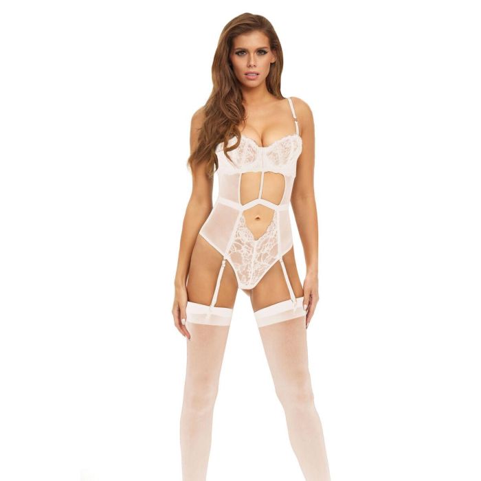 Body Bombshell Boudoir Blanco L