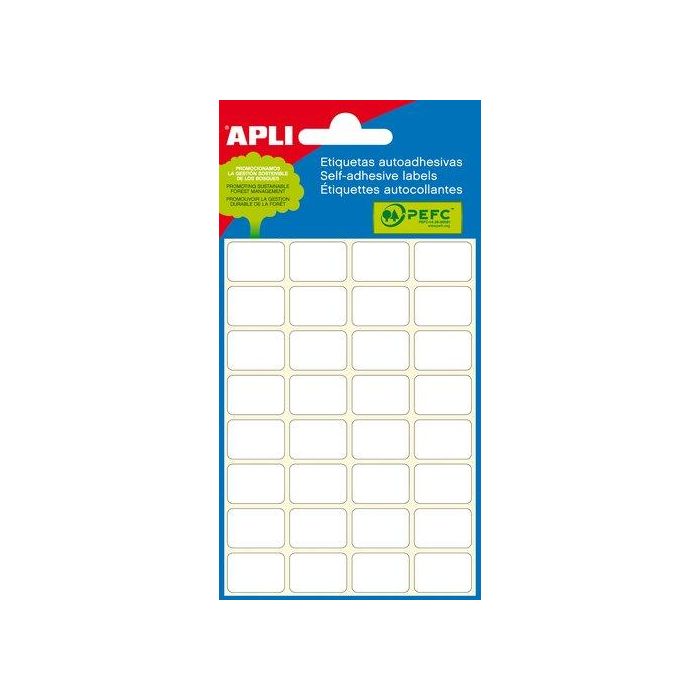 Etiquetas Adh.Manuales Bolsa Apli Blancas Mini C.Romos (6H) 19X40 Mm 60 Uds.(02676) 10 unidades