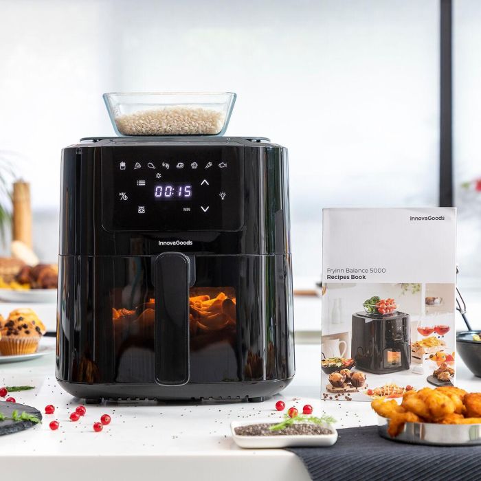 Freidora de Aire con Báscula InnovaGoods Fryinn Balance 5000 Negro 1500 W 5 L Acero Inoxidable 13 Freidora de Aire con Báscula InnovaGoods Fryinn Balance 5000 Negro 1500 W 5 L Acero Inoxidable 13
