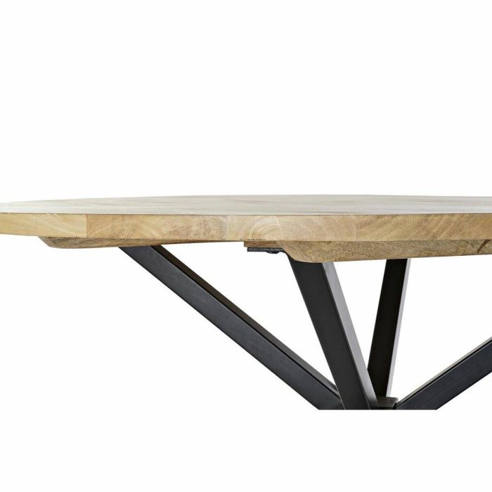 Mesa de Comedor DKD Home Decor 127 x 127 x 75 cm Natural Negro Metal Aluminio Madera de mango 3 Mesa de Comedor DKD Home Decor 127 x 127 x 75 cm Natural Negro Metal Aluminio Madera de mango 3