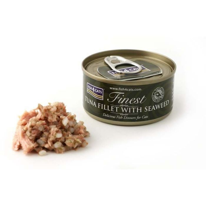 Comida para gato FISH4DOGS FISH4CATS Tuna fillet with seaweed Pescado 70 g 1 Comida para gato FISH4DOGS FISH4CATS Tuna fillet with seaweed Pescado 70 g 1