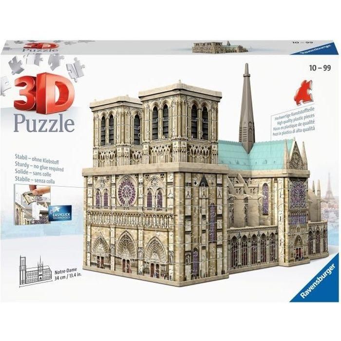 RAVENSBURGER 3D Puzzle Notre-Dame de Paris 216 piezas RAVENSBURGER 3D Puzzle Notre-Dame de Paris 216 piezas