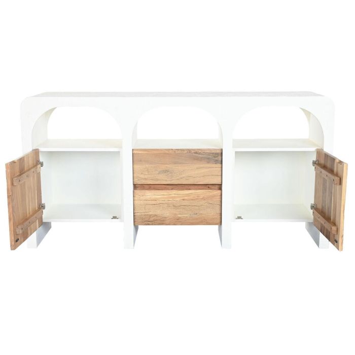 DKD Home Decor Buffet Mediterráneo de Madera Reciclada y Mango Blanco Natural 161x40x82 cm con 2 Cajones y 2 Puertas 8 DKD Home Decor Buffet Mediterráneo de Madera Reciclada y Mango Blanco Natural 161x40x82 cm con 2 Cajones y 2 Puertas 8