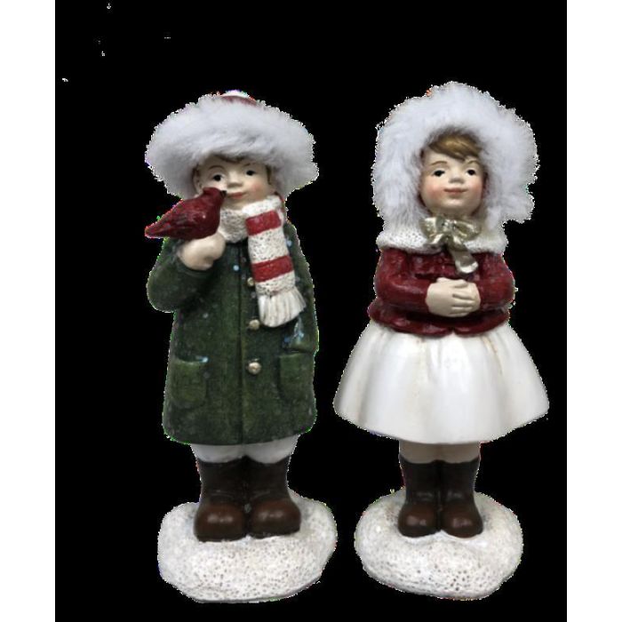 DKD Home Decor Figuras Decorativas Navidad Fantasía Niñas Resina Surtido Colores (Verde, Rojo, Rosa, Rosa Oscuro) 4 Unidades 4x9.5x4cm 2