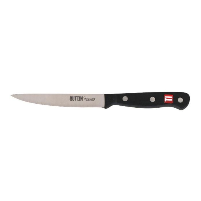 Cuchillo Pelador de Verduras Quttin Negro Plateado 12 cm (24 Unidades) 1