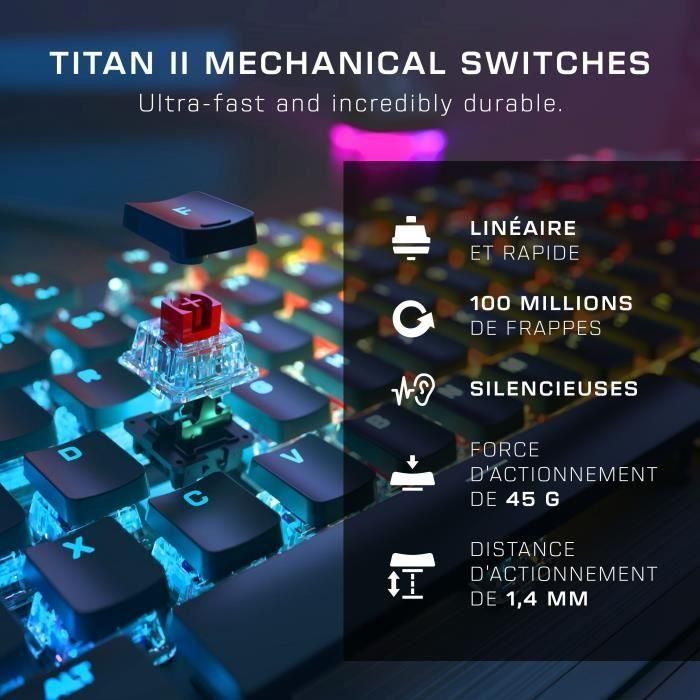 Teclado mecánico para juegos de PC - TURTLE BEACH - Vulcan II - Negro 4 Teclado mecánico para juegos de PC - TURTLE BEACH - Vulcan II - Negro 4
