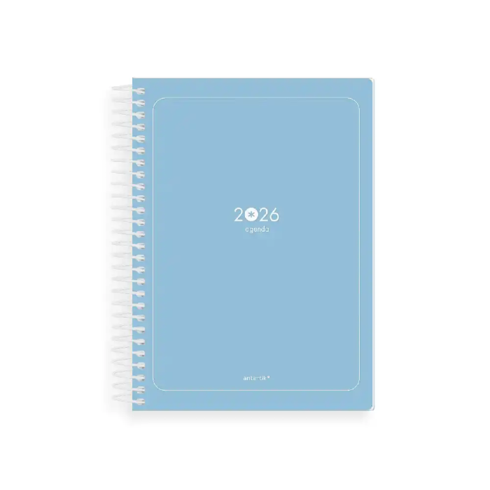 Antartik Essentials Agenda Espiral A5+ 2026 Día Página Azul Claro Papel 80g 1