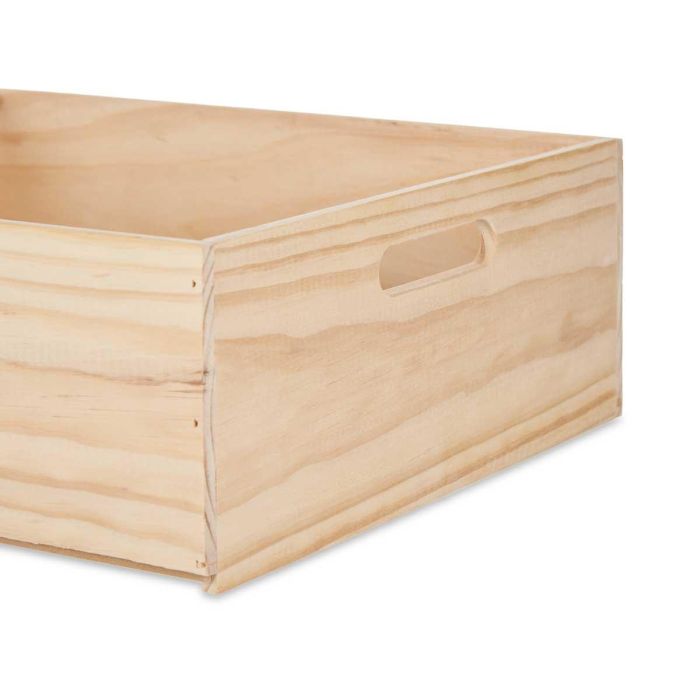 Caja de Madera Cerrada Giftdecor 40x35 cm - Natural (4 Unidades) 3 Caja de Madera Cerrada Giftdecor 40x35 cm - Natural (4 Unidades) 3