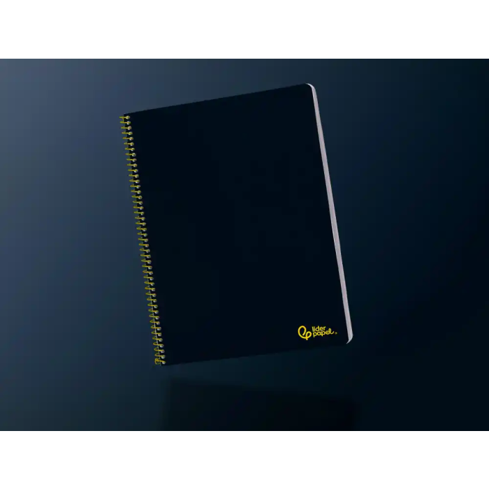 Liderpapel Cuaderno Espiral A4 Smart Tapa Blanda 80 Hojas 75gr Pauta 2,5mm Con Margen Color Negro 5