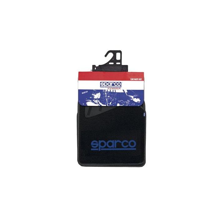 Sparco SPC1901 Alfombras de Moqueta para Coche Negras con Logo Azul Antideslizantes - Juego de 4 Piezas Universales, Poliéster y PVC 3 Sparco SPC1901 Alfombras de Moqueta para Coche Negras con Logo Azul Antideslizantes - Juego de 4 Piezas Universales, Poliéster y PVC 3