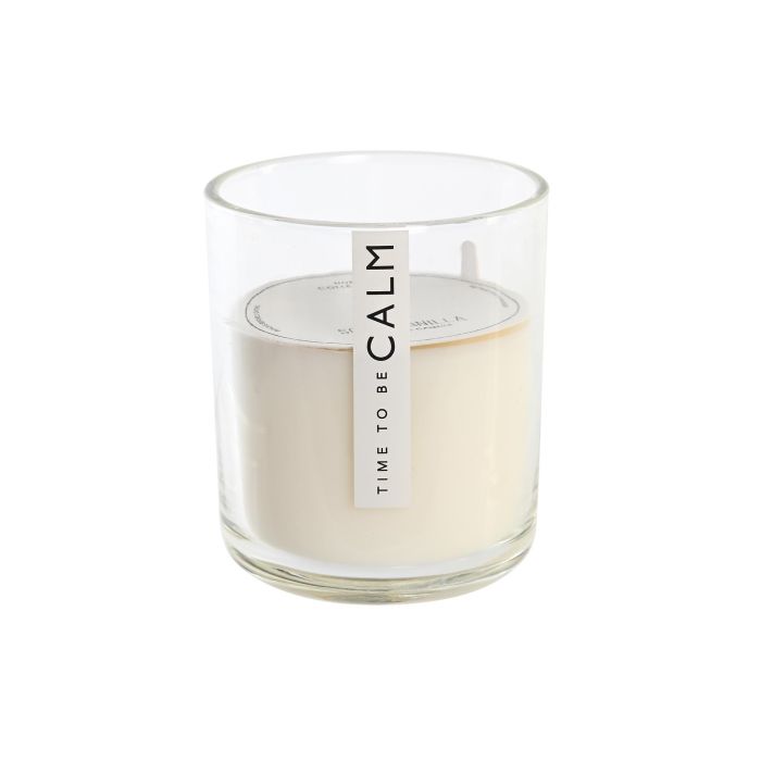 DKD Home Decor Vela Perfumada Urban con Aroma Calm de Cera Blanca 200 gr para Decoración del Hogar | 9x9x10 cm (Pack 12 Unidades)
