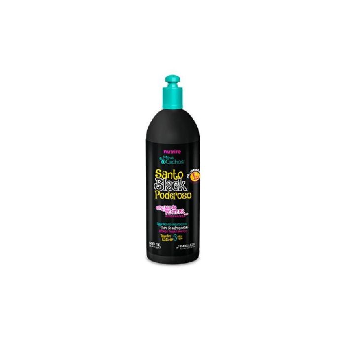 Novex Crema de Peinar Santo Black Poderoso 500ml - Acondicionador sin enjuague para cabellos secos Novex Crema de Peinar Santo Black Poderoso 500ml - Acondicionador sin enjuague para cabellos secos