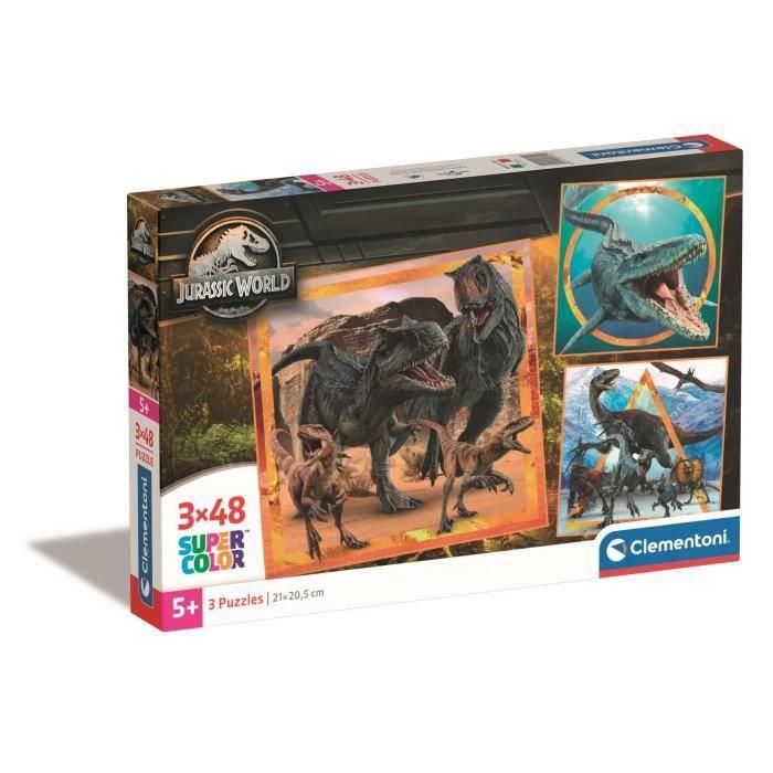 Puzzle CLEMENTONI 3x48 piezas - Jurassic World Puzzle CLEMENTONI 3x48 piezas - Jurassic World