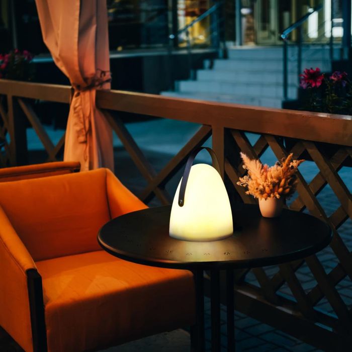 Home Deco Factory Lámpara de Exterior con Asa Decorativa para Ambiente Relajado 30 cm 1