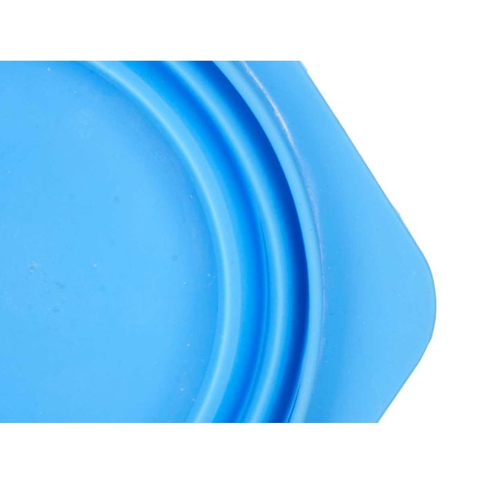 Comedero para Mascota Mascow con Tapa Plegable, Azul, 21x19x2 cm, Silicona (12 Unidades) 3 Comedero para Mascota Mascow con Tapa Plegable, Azul, 21x19x2 cm, Silicona (12 Unidades) 3